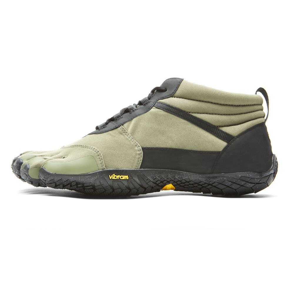 Zapatos Descalzos Hombre Verde Oliva - FiveFingers V-Trek Insulated - FLVUWX-173